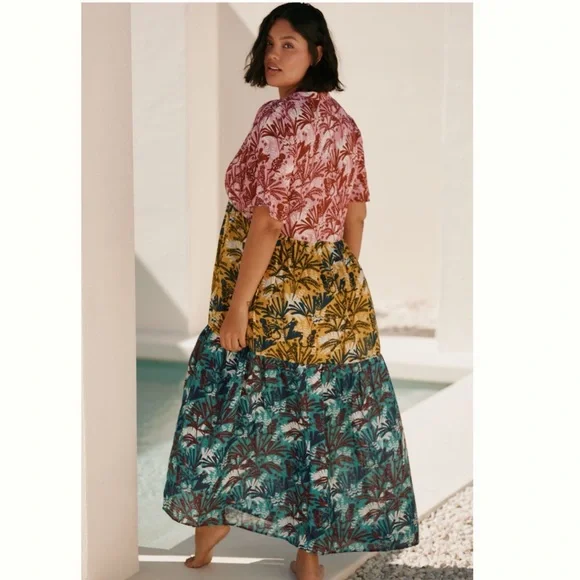 NWT Anthropologie The Kallie Flowy Relaxed Fit Maxi Dress, M - Picture 4 of 10